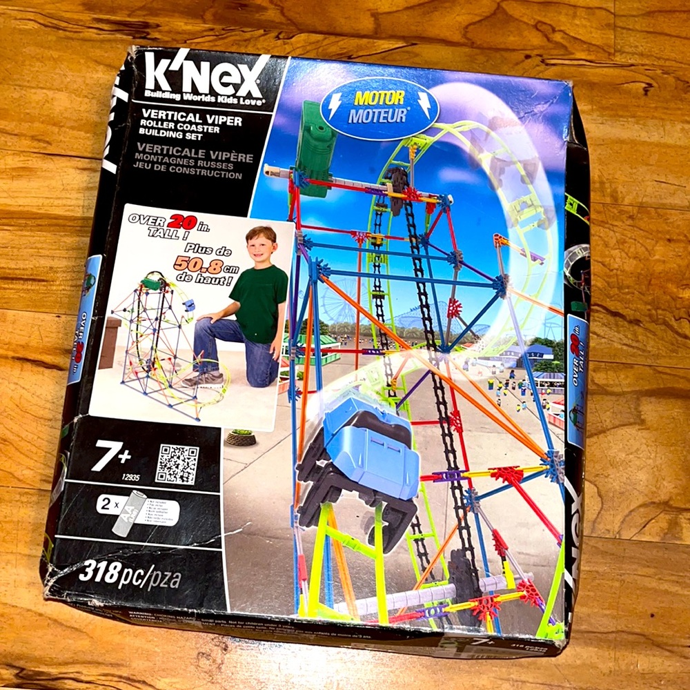 New in Box K’Nex Vertical Viper roller coaster building set motorized kit cool